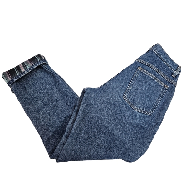 L.L. Bean Medium Wash Fleece Lined Denim Jeans Relaxed Fit Size 6 Women's B20 - Picture 12 of 13